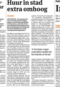 VVD verhoogt huren extra